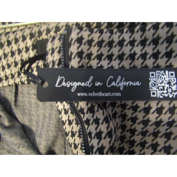 Velvet Heart Houndstooth Leggings NWT Skinny Pants Front Zip Retail $89 Sz XS - Picture 6 of 7